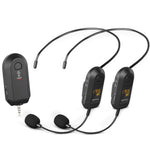 Bộ khuếch đại micro không dây 2.4G Microphone di động, 1 trong 1 kẹp ve áo, 1 trong 1 đội đầu, 1 trong 2 kẹp ve áo, 1 trong 2 đội đầu