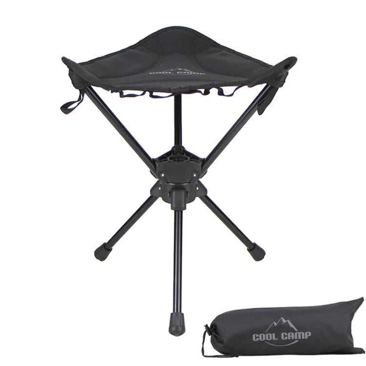 Ghế gấp xoay cắm trại ngoài trời COOL CAMP C-Y008, ghế đẩu tam giác hợp kim nhôm cho leo núi, câu cá, nướng BBQ