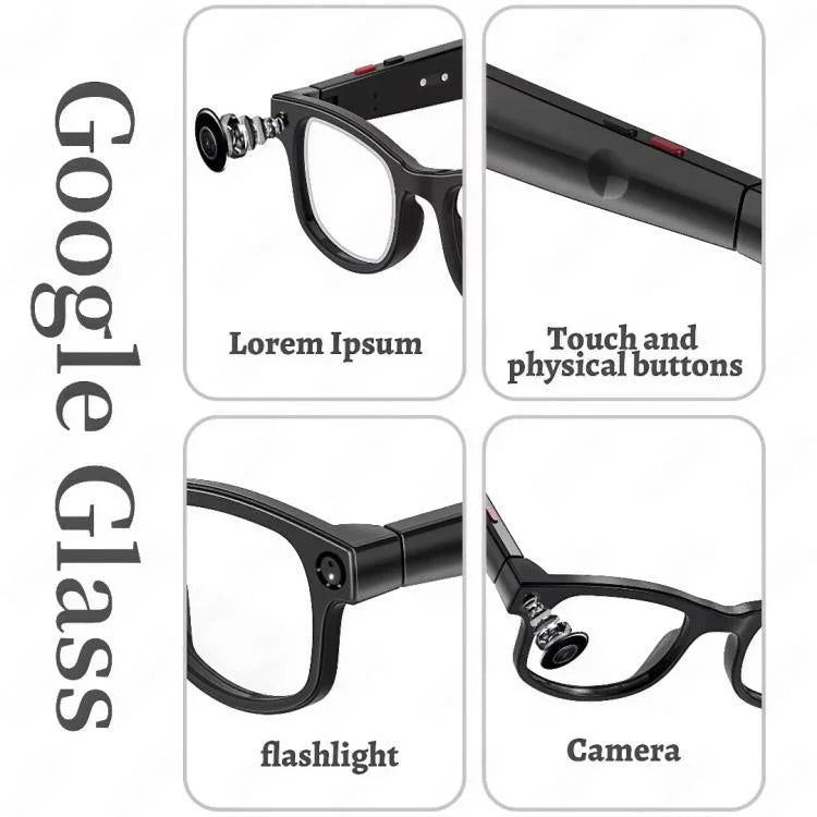 Kính thông minh AIMB-G1 với camera 5MP & dịch thuật AI thời gian thực Video ổn định 1080P, Bộ 3 ống kính, AIMB-G1