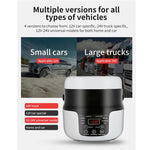 12V-24V 2L Car-Mounted Push-Button Rice Cooker, English, English + Battery Cable, Russian, Russian + Battery Cable