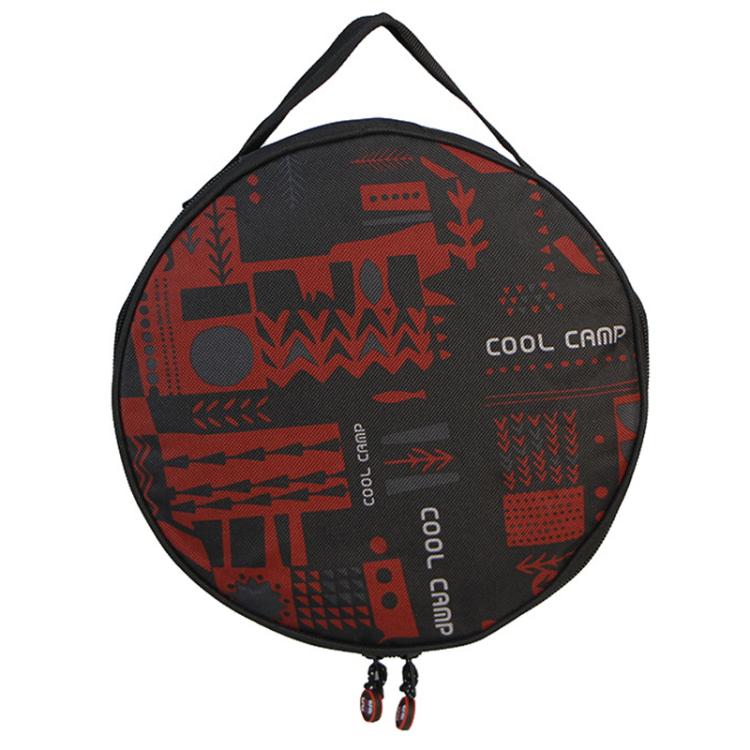 Túi đựng bát đĩa di động COOL CAMP CF-G669, túi đựng dụng cụ ăn uống dã ngoại ngoài trời, hình tròn