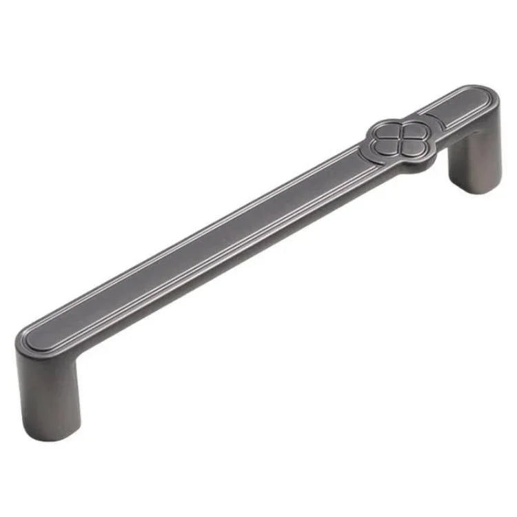 Tay nắm cửa tủ vintage hình hoa hợp kim kẽm cho ngăn kéo và tủ quần áo, lỗ đơn màu cà phê, 96mm màu cà phê, 128mm màu cà phê, lỗ đơn màu xám, 96mm màu xám, 128mm màu xám, lỗ đơn màu đồng xước, 96mm màu đồng xước, 128mm màu đồng xước