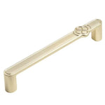 Tay nắm cửa tủ vintage hình hoa hợp kim kẽm cho ngăn kéo và tủ quần áo, lỗ đơn màu cà phê, 96mm màu cà phê, 128mm màu cà phê, lỗ đơn màu xám, 96mm màu xám, 128mm màu xám, lỗ đơn màu đồng xước, 96mm màu đồng xước, 128mm màu đồng xước