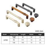 Tay nắm cửa tủ vintage hình hoa hợp kim kẽm cho ngăn kéo và tủ quần áo, lỗ đơn màu cà phê, 96mm màu cà phê, 128mm màu cà phê, lỗ đơn màu xám, 96mm màu xám, 128mm màu xám, lỗ đơn màu đồng xước, 96mm màu đồng xước, 128mm màu đồng xước