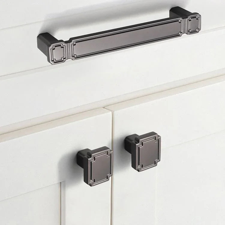 Tay nắm cửa tủ vintage hợp kim kẽm cho ngăn kéo và tủ quần áo, lỗ đơn màu cà phê, 96mm màu cà phê, 128mm màu cà phê, lỗ đơn màu xám, 96mm màu xám, 128mm màu xám, lỗ đơn màu đồng xước, 96mm màu đồng xước, 128mm màu đồng xước