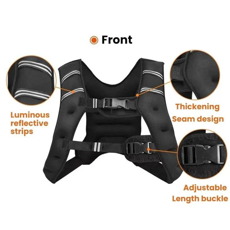 Áo vest phản quang có tạ tập thể dục, 3KG