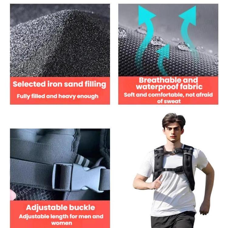 Áo vest phản quang có tạ tập thể dục, 3KG