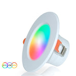 Đèn âm trần LED điều chỉnh độ sáng RGB+CW+WW tương thích với Tuya WIFI & Bluetooth, 5W 2.5 inch, 7W 3.5 inch, 10W 4 inch