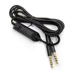 Dây cáp âm thanh bện dài 2m cho tai nghe chơi game Logitech Astro A10 / A40, đầu cắm bạc thẳng, đầu cắm bạc có dây điều khiển, đầu cắm đen có dây điều khiển