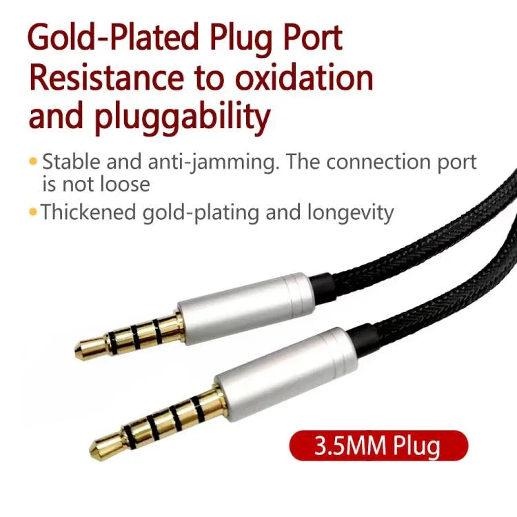 Dây cáp âm thanh bện dài 2m cho tai nghe chơi game Logitech Astro A10 / A40, đầu cắm bạc thẳng, đầu cắm bạc có dây điều khiển, đầu cắm đen có dây điều khiển