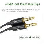 Dây cáp thay thế âm thanh tai nghe 3.5mm sang đôi 2.5mm, cho Sol Republic Master Tracks HD V8 V10 V12 X3, dài 1.2m