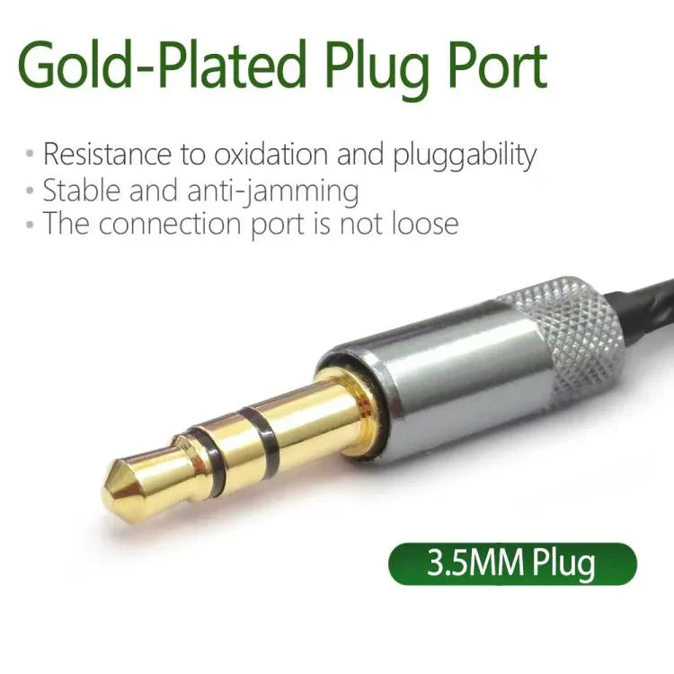 Dây cáp thay thế âm thanh tai nghe 3.5mm sang đôi 2.5mm, cho Sol Republic Master Tracks HD V8 V10 V12 X3, dài 1.2m