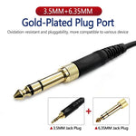 Cáp tai nghe đầu cắm 6.35mm cho AKG Q701 Q702 K712 K240, lò xo 1.5-4.5m, thẳng 3m