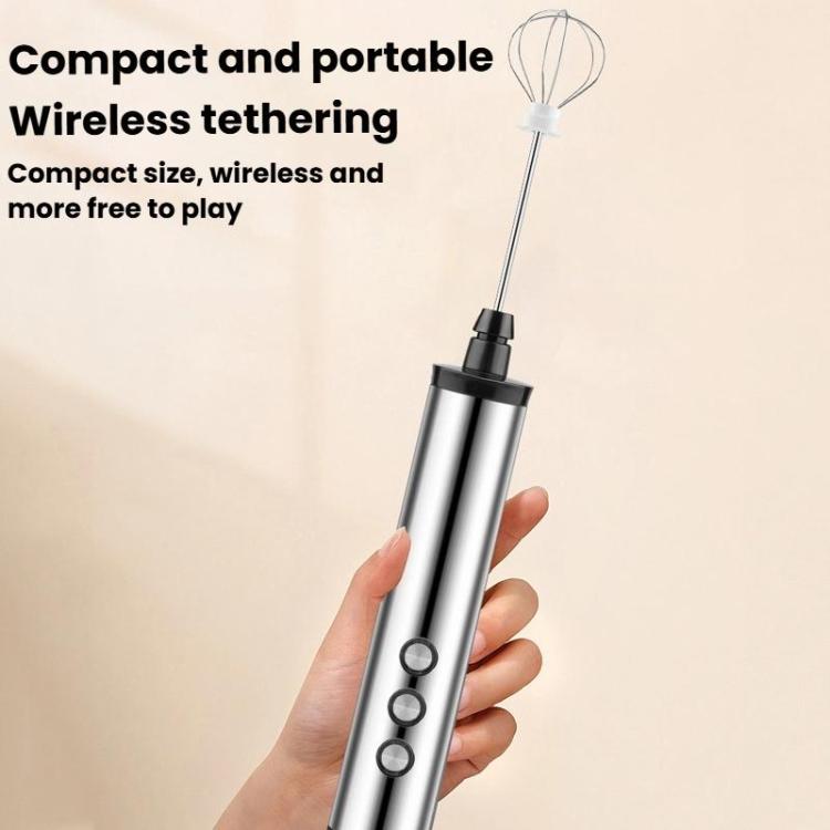 Máy đánh trứng điện cầm tay 3 trong 1 có thể sạc lại mini cho làm bánh, máy tạo bọt sữa có thể sạc lại