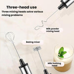 Máy đánh trứng điện cầm tay 3 trong 1 có thể sạc lại mini cho làm bánh, máy tạo bọt sữa có thể sạc lại