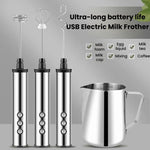 Máy đánh trứng điện cầm tay 3 trong 1 có thể sạc lại mini cho làm bánh, máy tạo bọt sữa có thể sạc lại