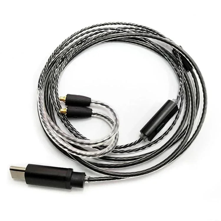 Cáp cắm tai nghe Type-C sang giao diện MMCX dài 1.2m cho Shure SE215 / SE315 / SE425 / SE535 / SE846, điều khiển trên dây, tiêu chuẩn
