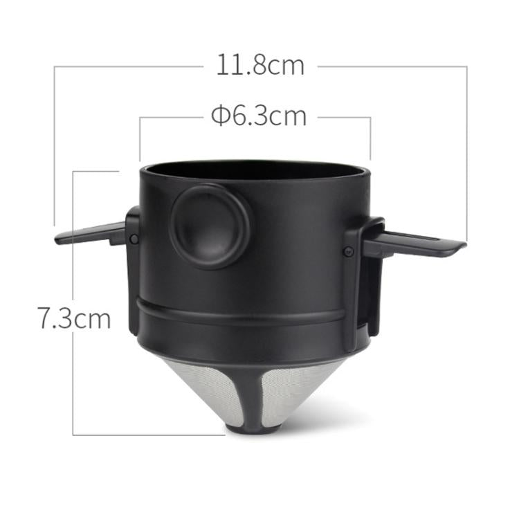 Cốc lọc cà phê không giấy di động, phễu lọc cà phê nhỏ giọt, màu trắng, đen, đen có đế, trắng có đế