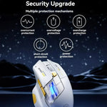 Chuột không dây Bluetooth Inphic cho văn phòng và chơi game có đèn LED sạc, chế độ kép màu trắng, chế độ ba màu đen, chế độ ba màu trắng
