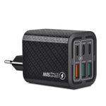 Sạc điện thoại 6 cổng 50W 3 USB + 3 Type-C sạc nhanh, phích cắm EU (Đen), EU (Trắng), EU (Vàng), Mỹ (Đen), Mỹ (Trắng), Mỹ (Vàng), Anh (Đen), Anh (Trắng), Anh (Vàng)