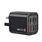 Sạc điện thoại 6 cổng 50W 3 USB + 3 Type-C sạc nhanh, phích cắm EU (Đen), EU (Trắng), EU (Vàng), Mỹ (Đen), Mỹ (Trắng), Mỹ (Vàng), Anh (Đen), Anh (Trắng), Anh (Vàng)