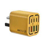 Sạc điện thoại 6 cổng 50W 3 USB + 3 Type-C sạc nhanh, phích cắm EU (Đen), EU (Trắng), EU (Vàng), Mỹ (Đen), Mỹ (Trắng), Mỹ (Vàng), Anh (Đen), Anh (Trắng), Anh (Vàng)