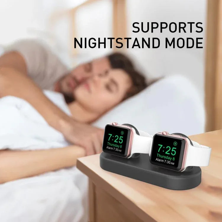 Đế lưu trữ 2 trong 1 AhaStyle DD97 cho Apple Watch / tai nghe, Đế sạc silicone để bàn