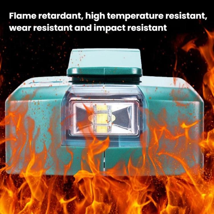 Bộ chuyển đổi pin lithium Makita 14.4V/18V có đèn LED, USB đôi + DC