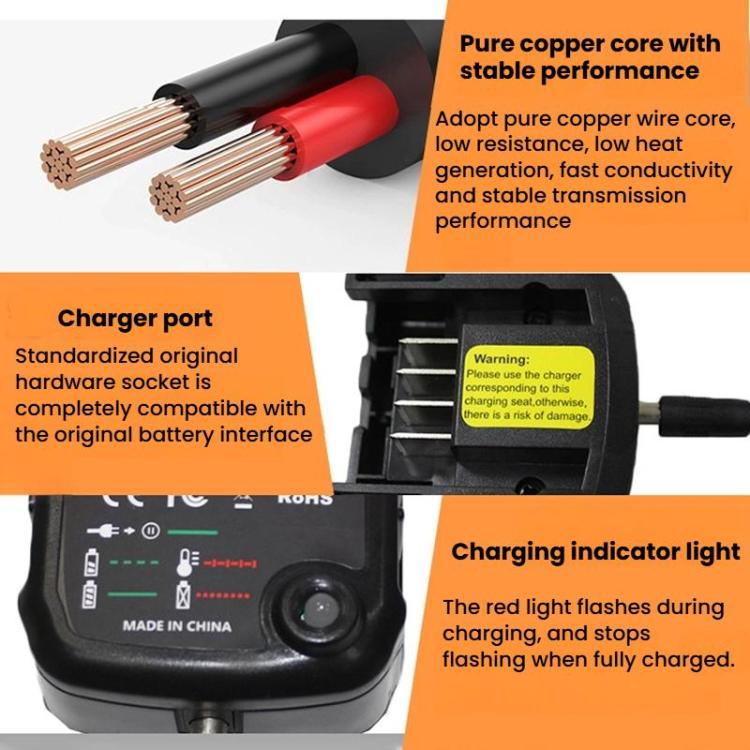 Bộ sạc pin lithium Black&Decker 12-18V LCS1620, phích cắm US, phích cắm EU, phích cắm UK