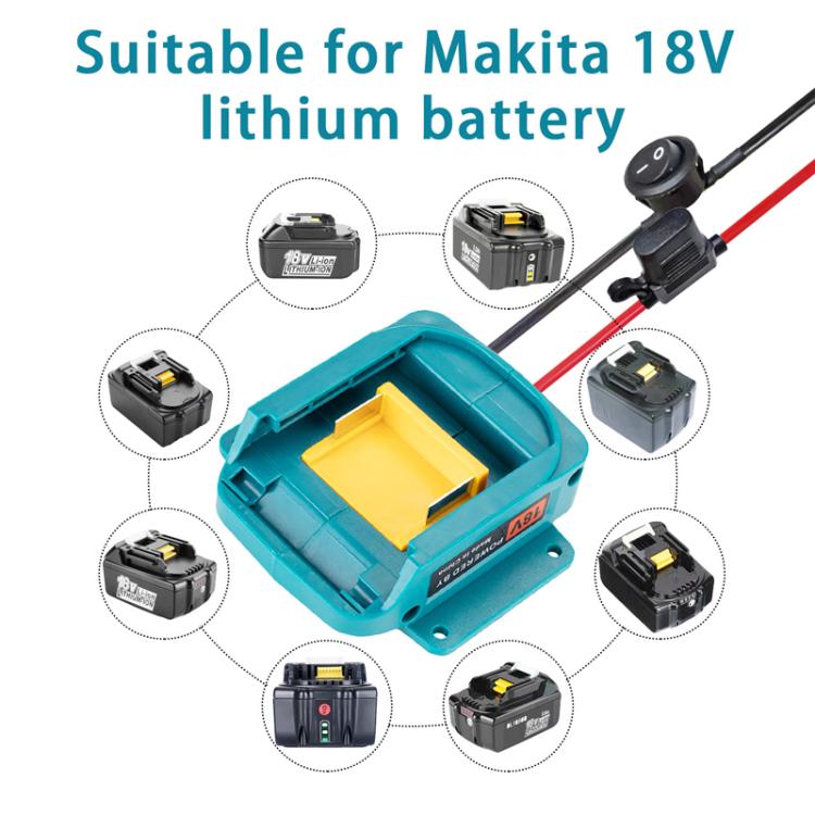 Bộ sạc pin lithium Makita 18V 18650, bộ chuyển đổi pin dụng cụ, không có công tắc bảo vệ, có công tắc bảo vệ