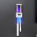 Máy tiệt trùng bàn chải đánh răng và cốc UV sạc lại được, lắp đặt treo tường không khoan cho người dùng đơn