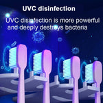 Máy tiệt trùng bàn chải đánh răng và cốc UV sạc lại được, lắp đặt treo tường không khoan cho người dùng đơn