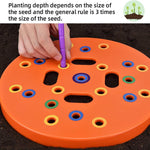 Seeding Stencil Spacing Tool Vegetable Planting Board, Round Orange, Square Green