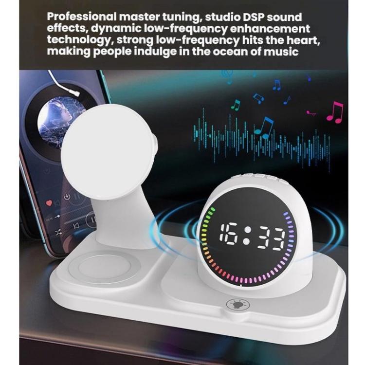 Đồng hồ đếm ngược loa Bluetooth RGB sạc không dây để bàn 6 trong 1 có nam châm