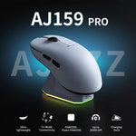 Chuột chơi game ba chế độ có dây / 2.4G / Bluetooth Ajazz AJ159PRO với đế sạc từ tính