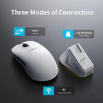 Chuột chơi game ba chế độ có dây / 2.4G / Bluetooth Ajazz AJ159PRO với đế sạc từ tính