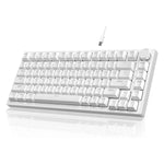Bàn phím cơ có dây Ajazz AK820 có thể thay switch nóng với đèn, switch xanh đèn xanh dương băng, switch đỏ đèn trắng đen, switch đỏ AS đèn trắng xám trắng, switch HP đèn trắng xám trắng, switch Sea Salt RGB tím trắng xanh