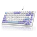 Bàn phím cơ có dây Ajazz AK820 có thể thay switch nóng với đèn, switch xanh đèn xanh dương băng, switch đỏ đèn trắng đen, switch đỏ AS đèn trắng xám trắng, switch HP đèn trắng xám trắng, switch Sea Salt RGB tím trắng xanh