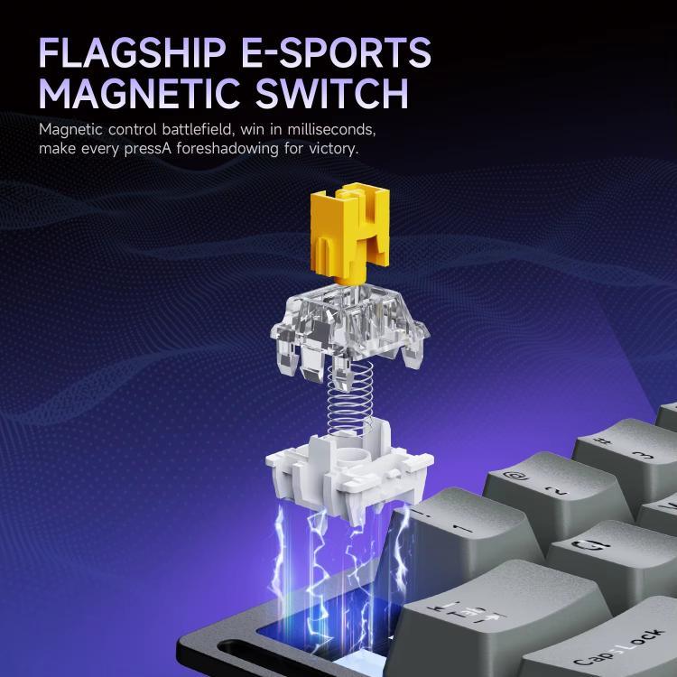 Bàn phím chơi game một tay có dây Ajazz AK029 phiên bản HIFI switch gạo từ tính đèn nền RGB