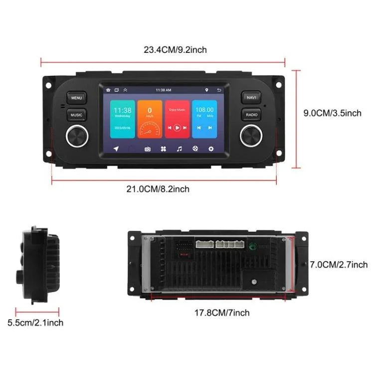 Máy nghe nhạc xe Android 5 inch chế độ ngang, bộ điều khiển trung tâm xe tất cả trong một, tiêu chuẩn, tiêu chuẩn + 12 đèn camera + mic
