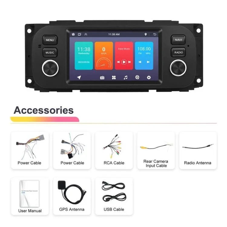 Máy nghe nhạc xe Android 5 inch chế độ ngang, bộ điều khiển trung tâm xe tất cả trong một, tiêu chuẩn, tiêu chuẩn + 12 đèn camera + mic