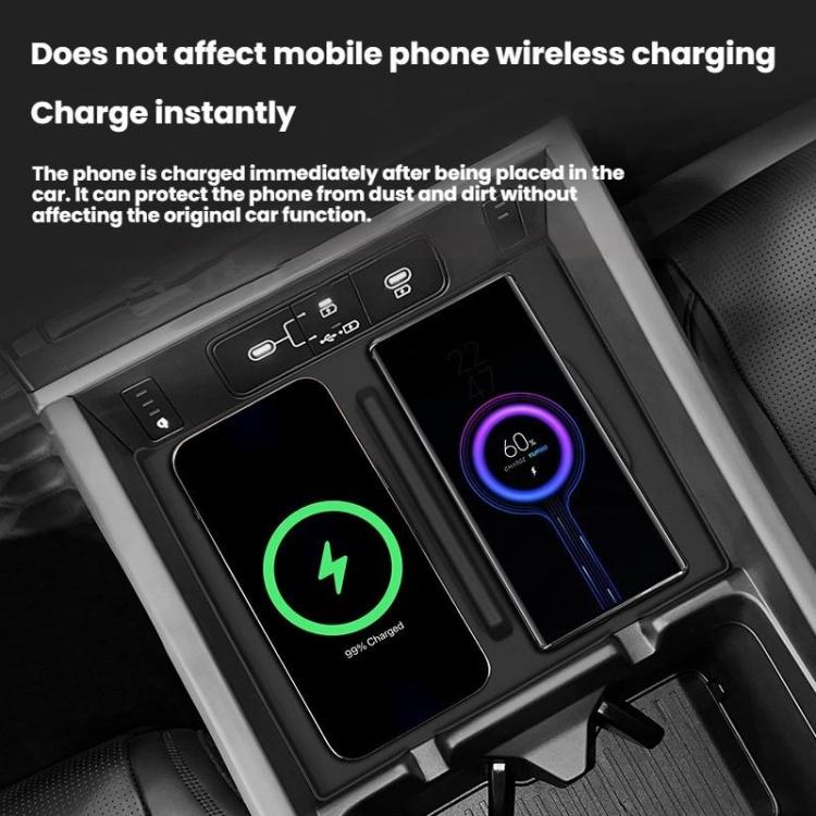 Anti-Slip Dust-Resistant Wireless Charging Silicone Mat For 2024 Hyundai Santa Fe