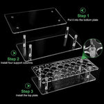 Giá trưng bày son môi acrylic trong suốt 36 lỗ, giá đựng cọ trang điểm nước hoa, YX202