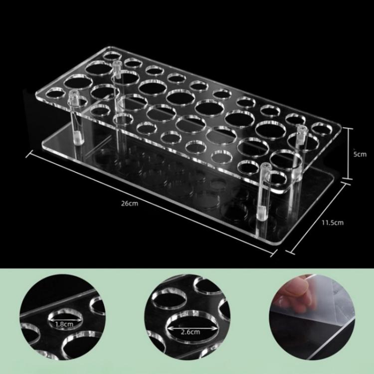 Giá trưng bày son môi acrylic trong suốt 36 lỗ, giá đựng cọ trang điểm nước hoa, YX202