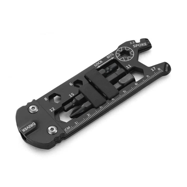Dụng cụ thẻ mini 16 trong 1, móc khóa đa năng mở nắp chai, tua vít lục giác di động, 16 trong 1