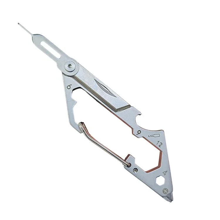 Dụng cụ móc khóa lấy thẻ điện thoại 6 trong 1, cờ lê đa năng di động, 6 trong 1