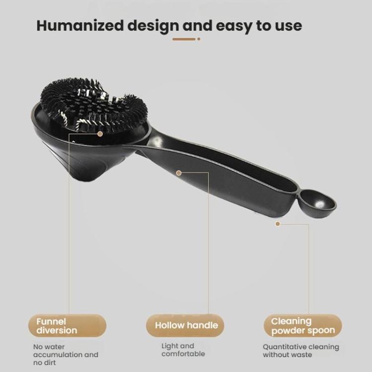 Bàn chải làm sạch đầu nhóm máy pha cà phê Espresso 58mm thiết kế phễu lông nylon cho cốc lọc
