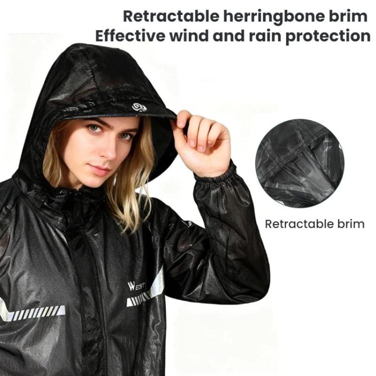 Áo mưa đi xe đạp ngoài trời WEST BIKING phản quang, chống thấm nước, nhẹ, S, M, L, XL, XXL, XXXL, XXXXL