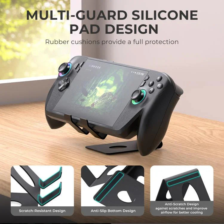 Giá đỡ kim loại đa năng JYS cho máy chơi game cầm tay tương thích với ROG Xbox Ally/X, Switch, Steam Deck & Lenovo Legion Go, màu trắng và đen