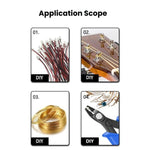 DIY Jewelry Making Tools High Carbon Steel Head & Anti-Slip PVC Handle, Positioning Pliers, Hook Pliers, Cutting Pliers